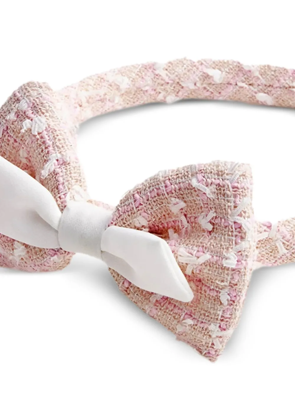 Self-Portrait Kids Bouclé haarband met strik Roze