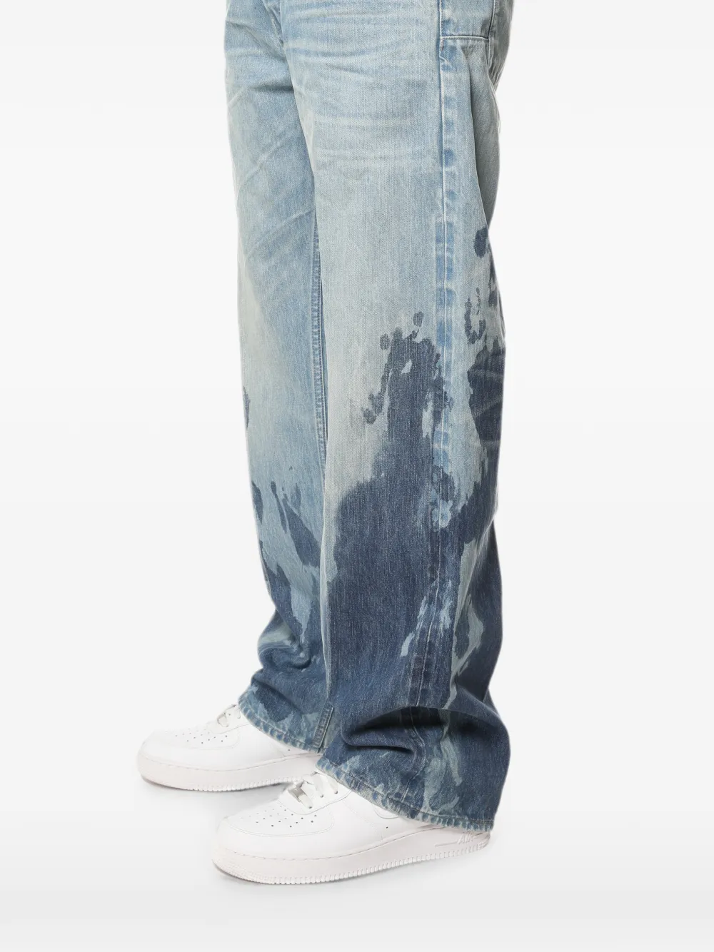 Purple Brand Jeans met vervaagd en gebleekt effect Blauw