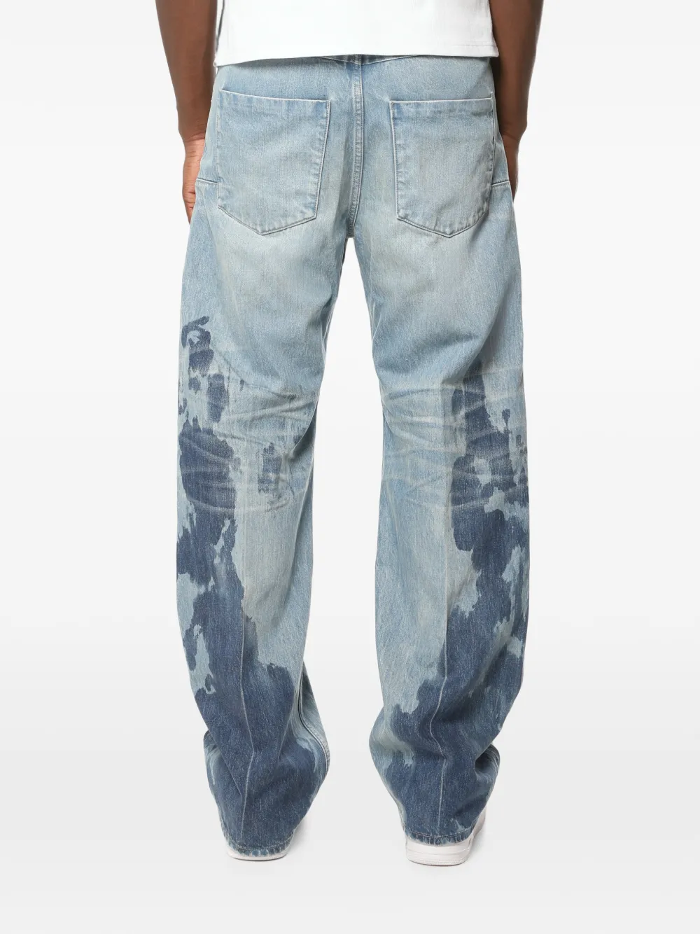 Purple Brand Jeans met vervaagd en gebleekt effect Blauw