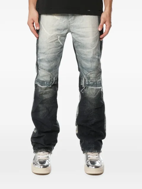 Purple Brand distressed patchwork jeans