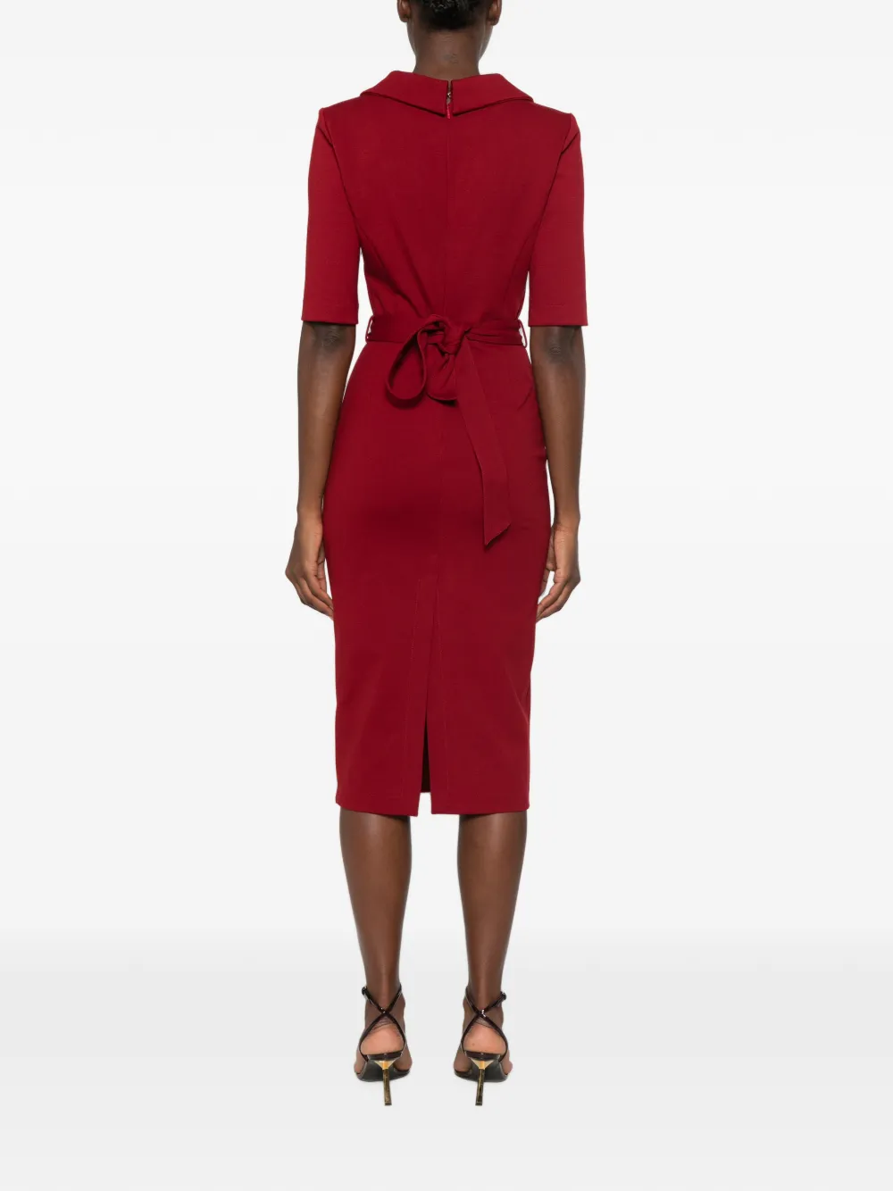 PINKO Love Birds jurk met ceintuur Rood
