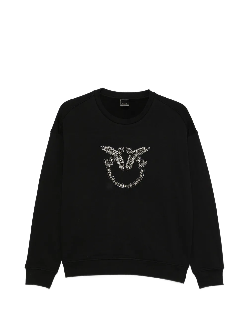 PINKO Love Birds embellished sweater - Nero