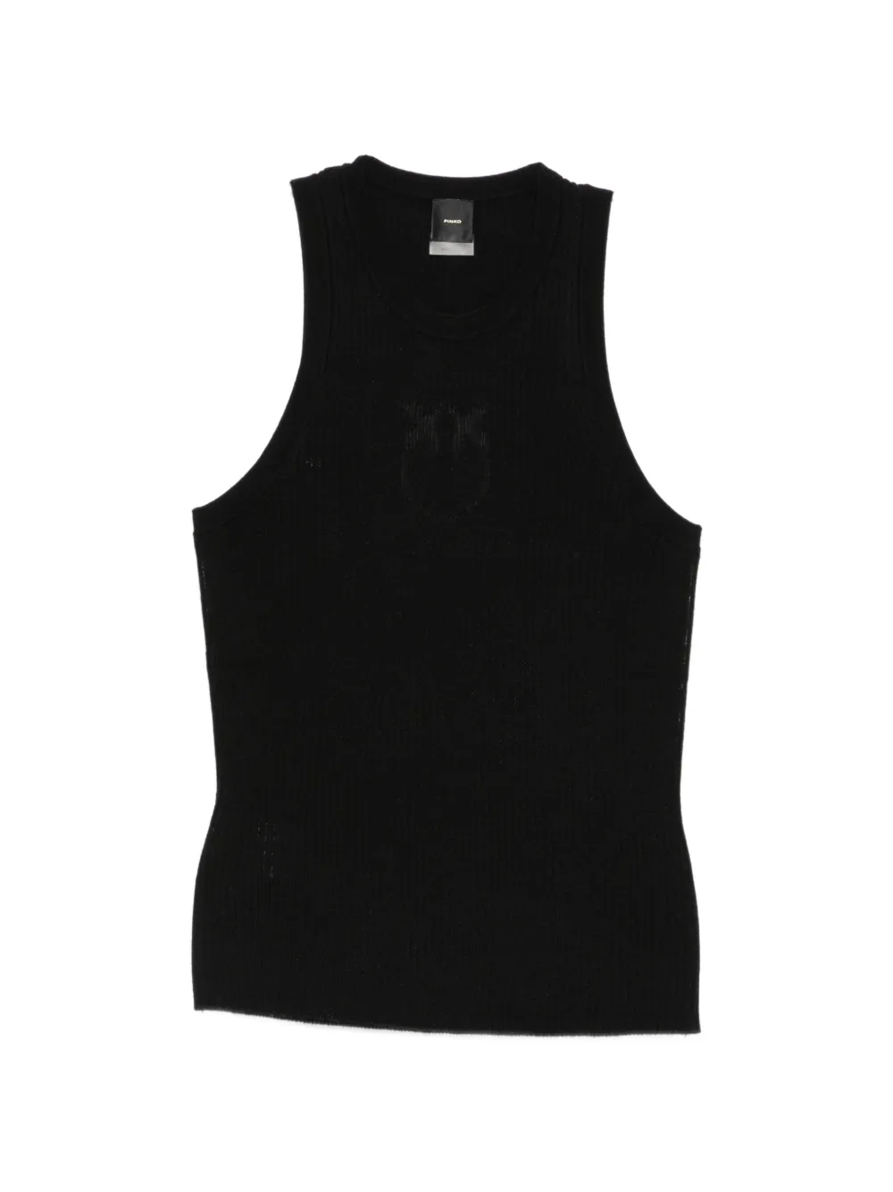 PINKO Love Birds ribbed top - Nero