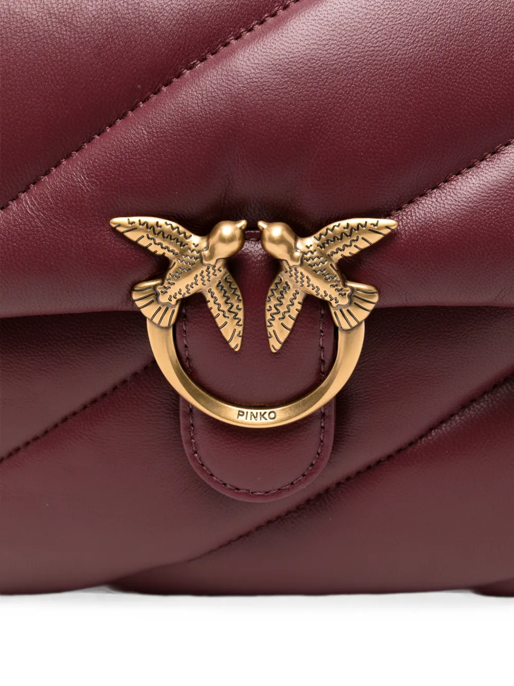 PINKO Love Bird gewatteerde schoudertas Rood