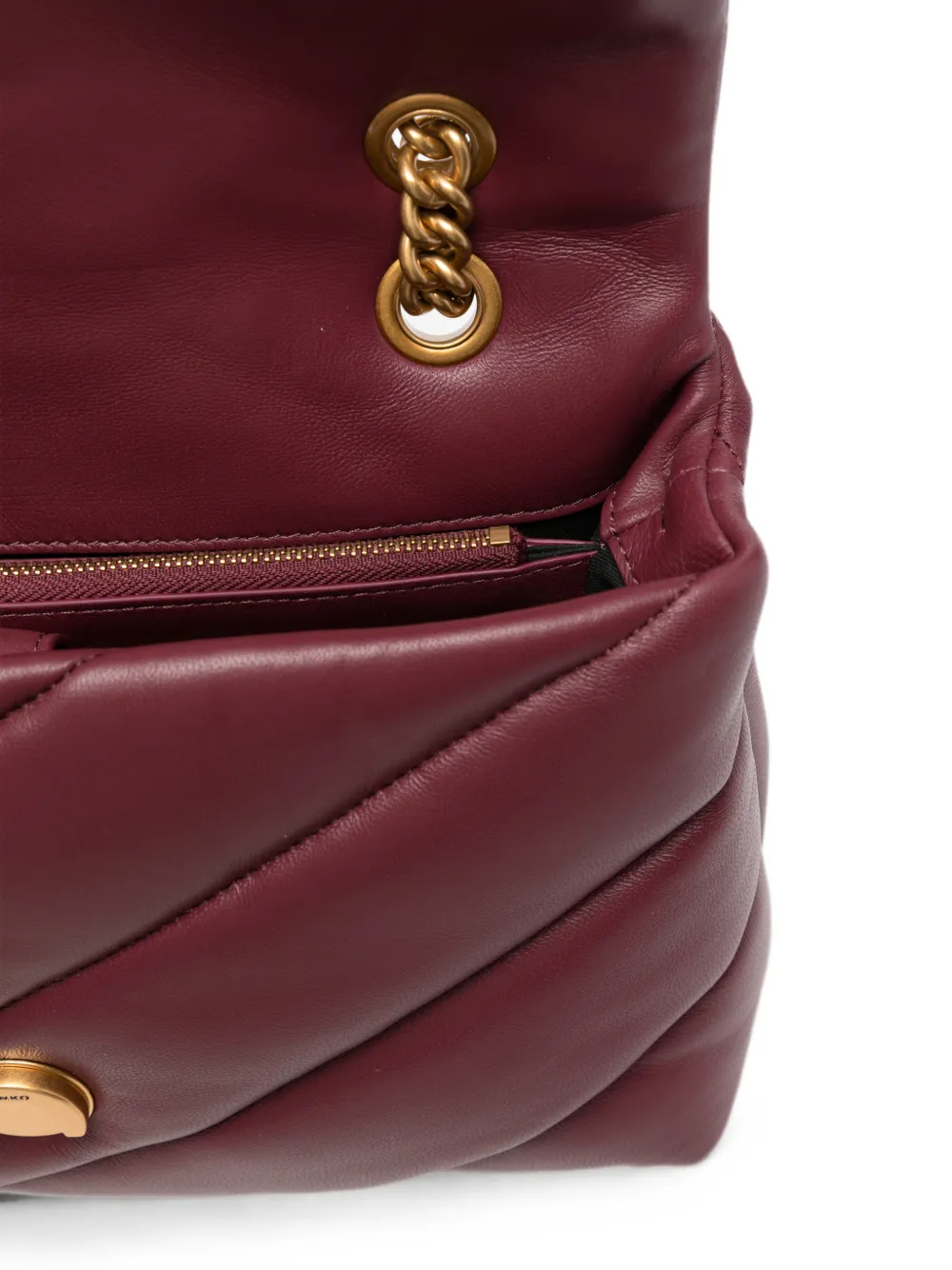 PINKO Love Bird gewatteerde schoudertas Rood