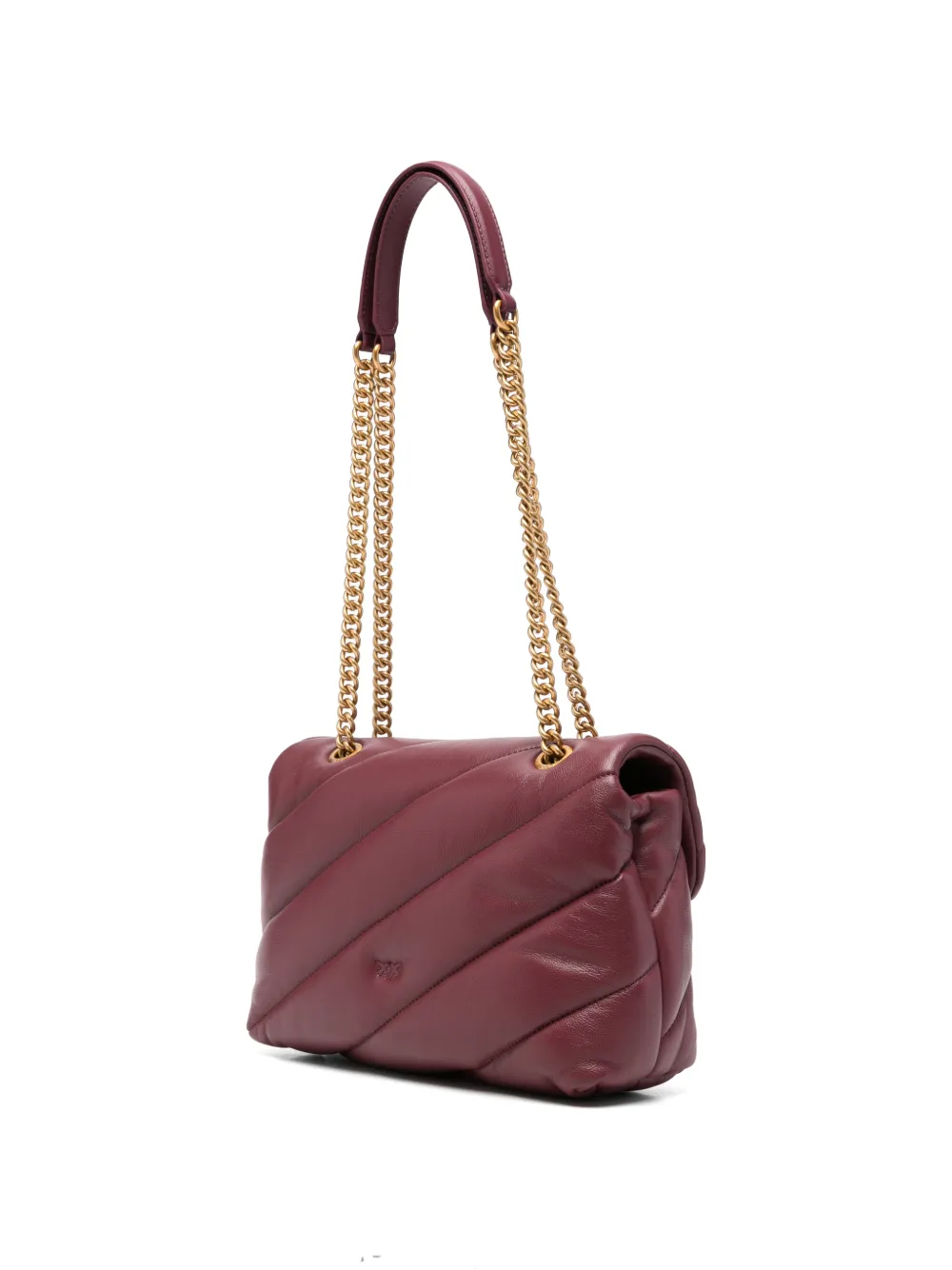 PINKO Love Bird gewatteerde schoudertas Rood