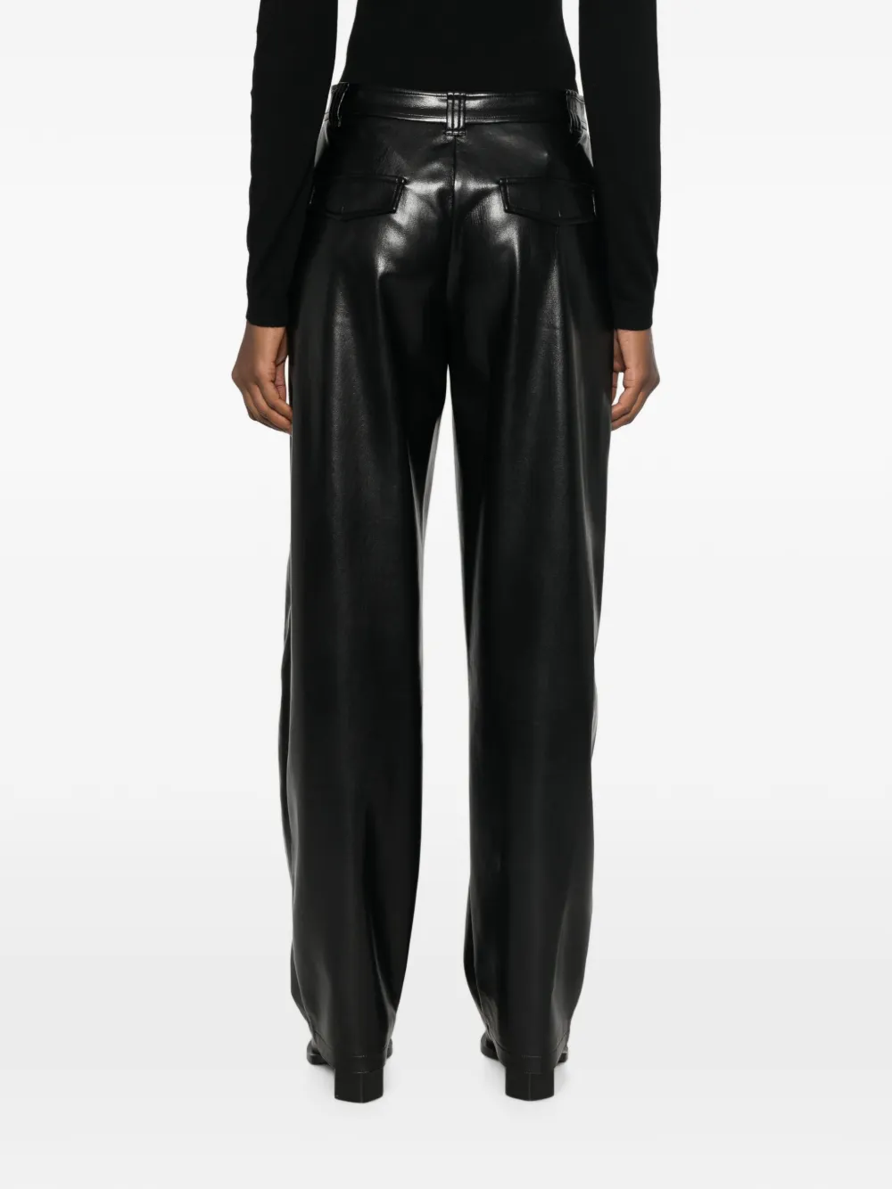 PINKO belt-loop pocket trousers Zwart