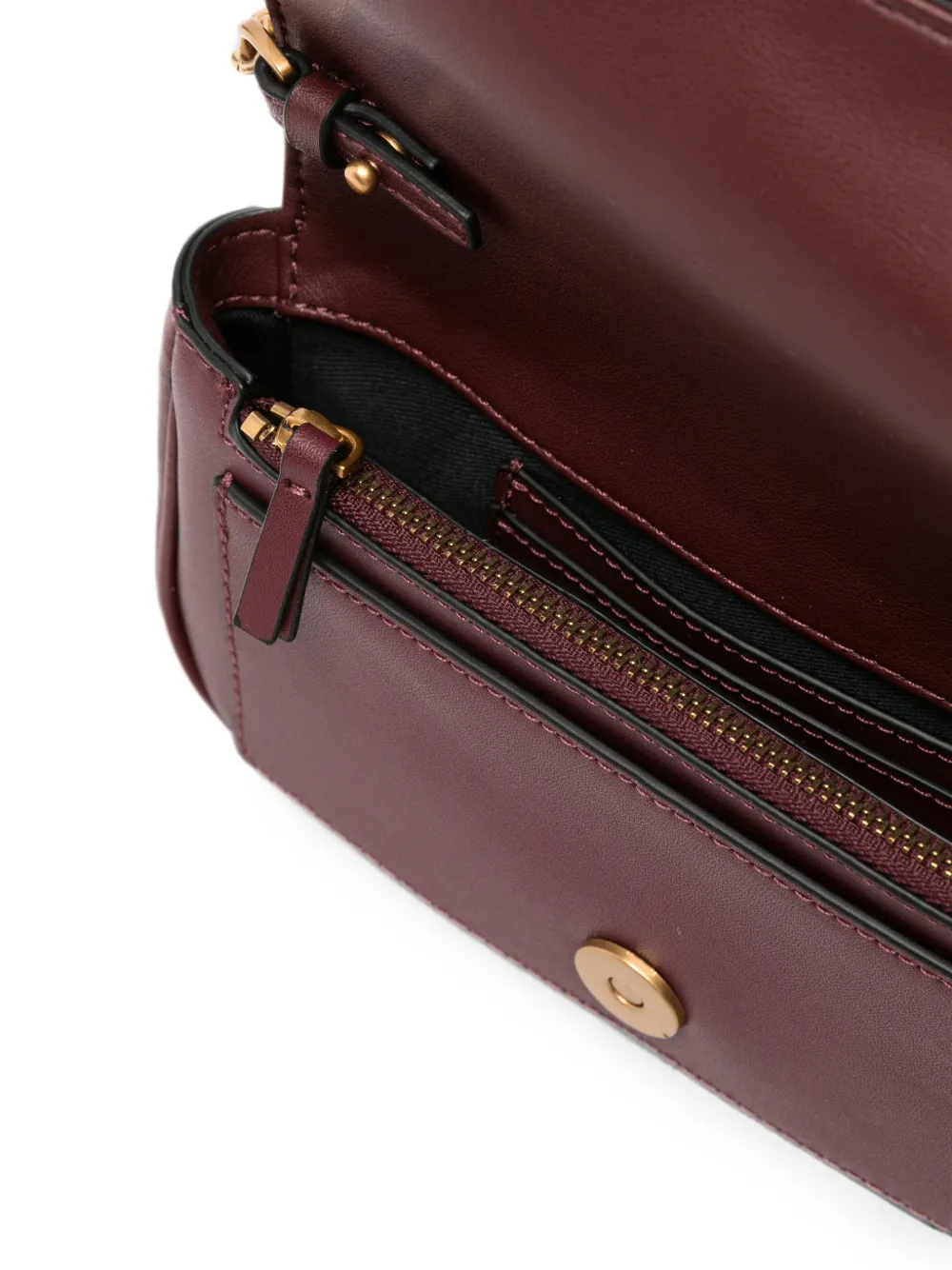 PINKO Escape love birds kleine leren schoudertas Rood