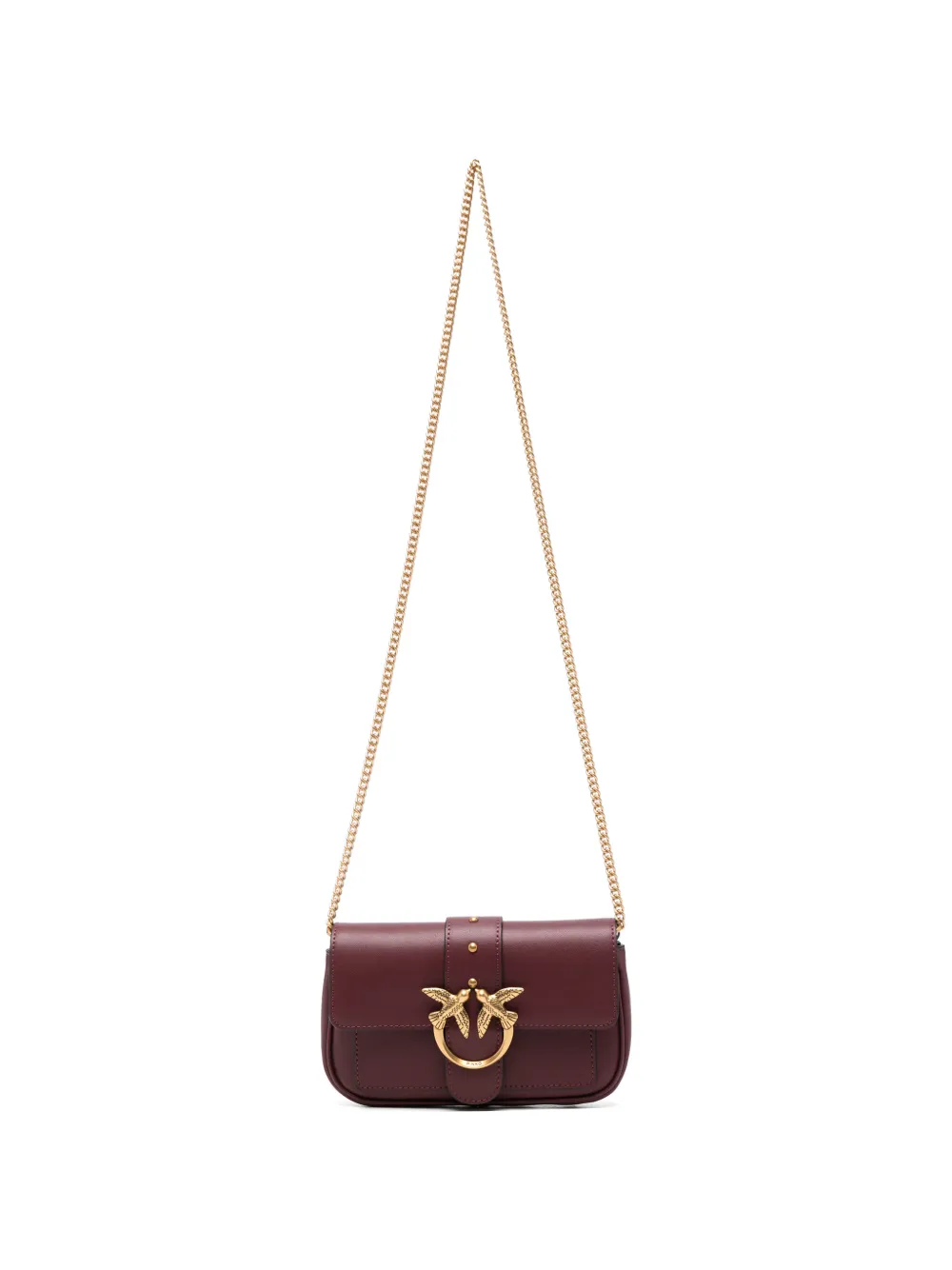 PINKO small Love Birds leather shoulder bag - Rosso