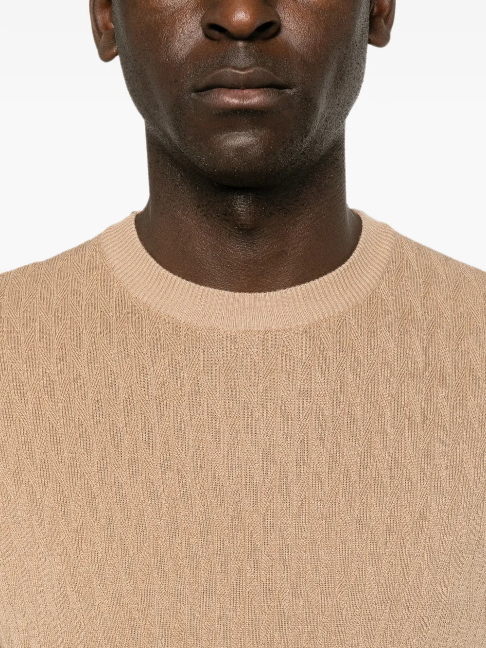 Canali T-shirt met korte mouwen Beige
