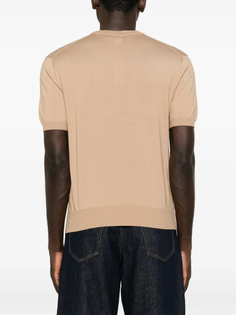 Canali T-shirt met korte mouwen Beige
