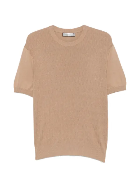 Canali diamond-knit short-sleeve T-shirt