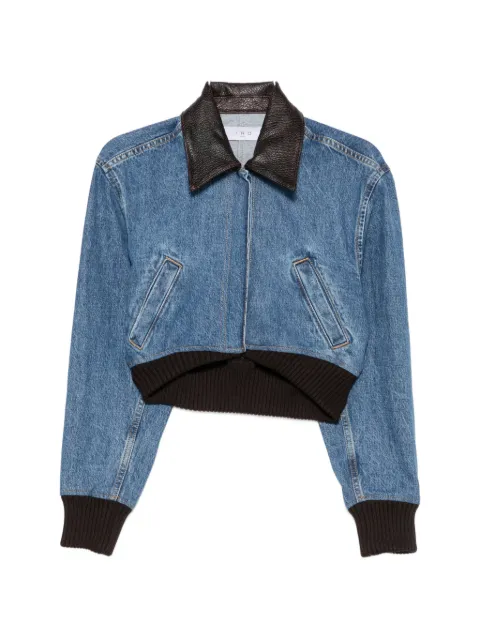 IRO cropped contrast-collar jacket