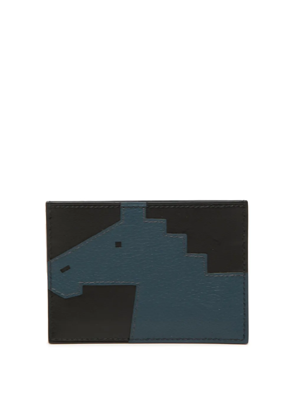 Hermès Pre-Owned 2024 Evercolor and Tadelakt Cheval Picto card holder - Schwarz
