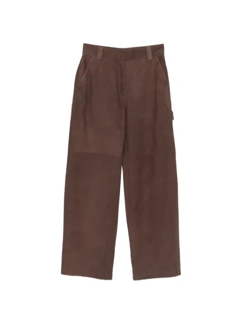 IRO leather panelled trousers