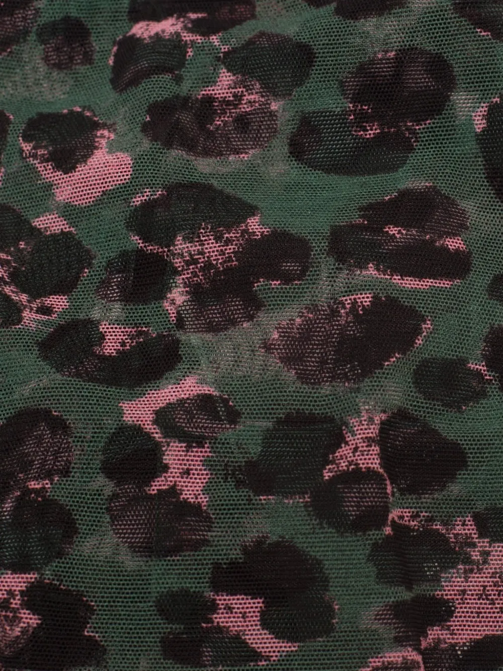 Laura Urbinati Slip met luipaard-print en kanten afwerking Groen