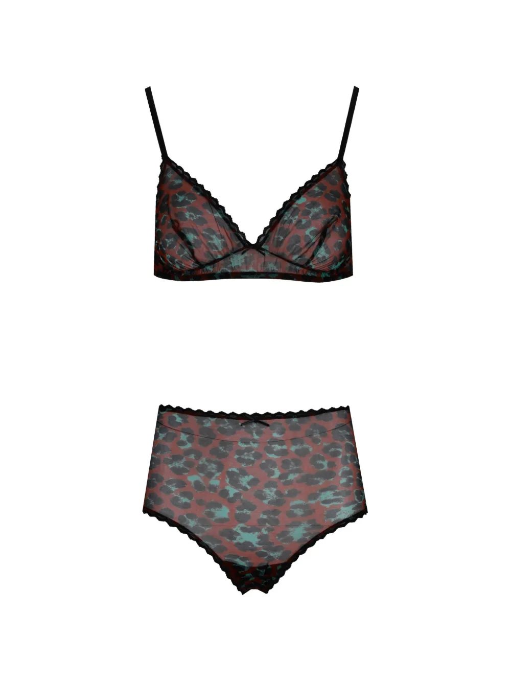 Laura Urbinati Reggiseno leopardato - Marrone