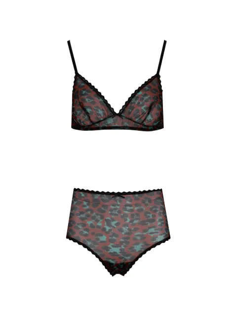 Laura Urbinati leopard-print mesh bra