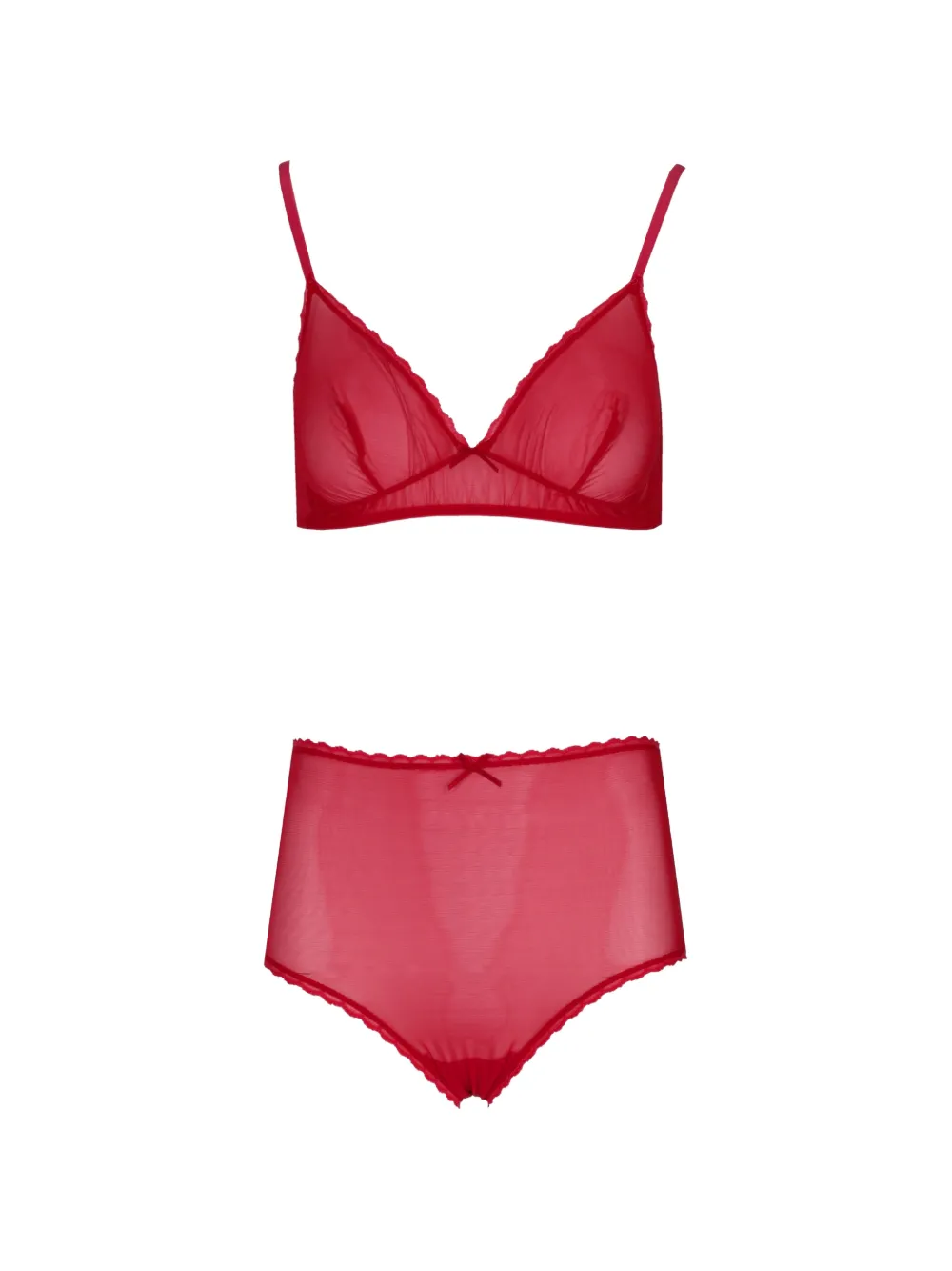 Laura Urbinati Tulen slip met strik-detail Rood