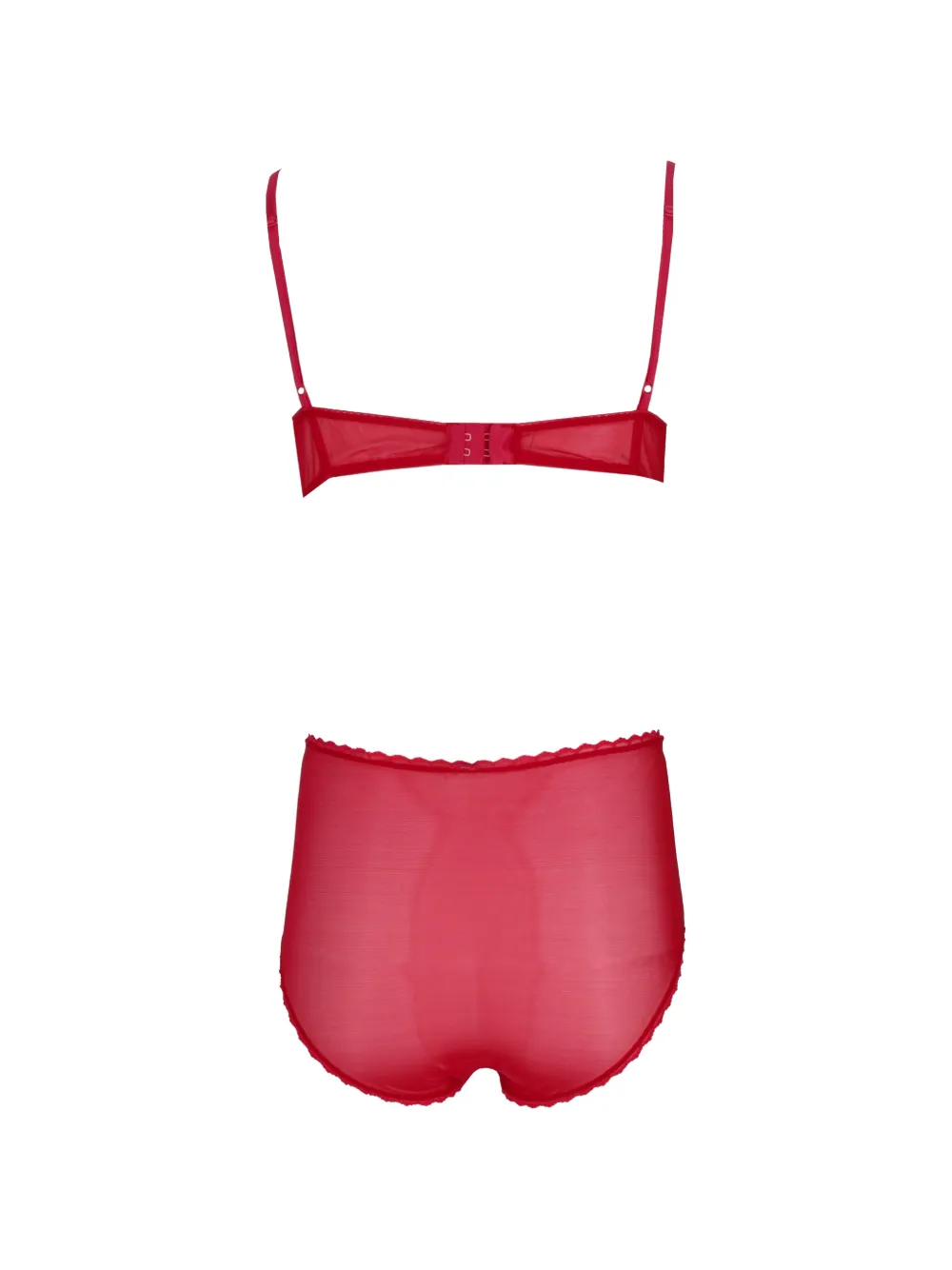 Laura Urbinati Tulen slip met strik-detail Rood
