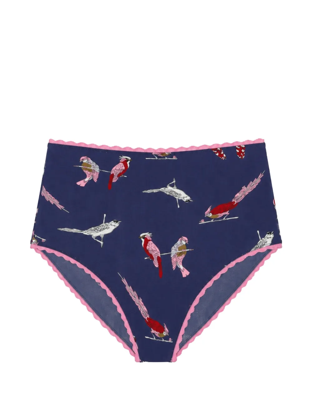 Laura Urbinati Slip mit Vogel-Print - Blau