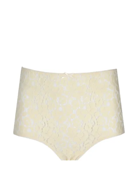 Laura Urbinati culottes con panel de encaje y detalle de moño
