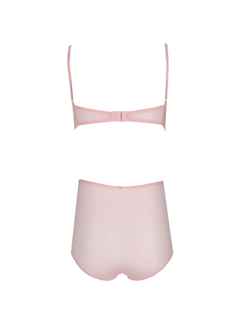 Laura Urbinati Slip met kanten vlakken en strik-detail Roze