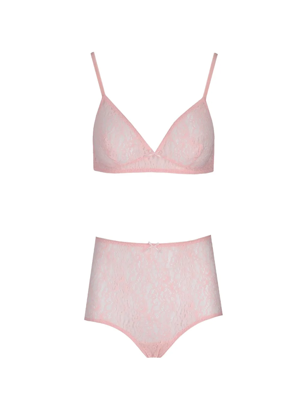 Laura Urbinati Slip met kanten vlakken en strik-detail Roze