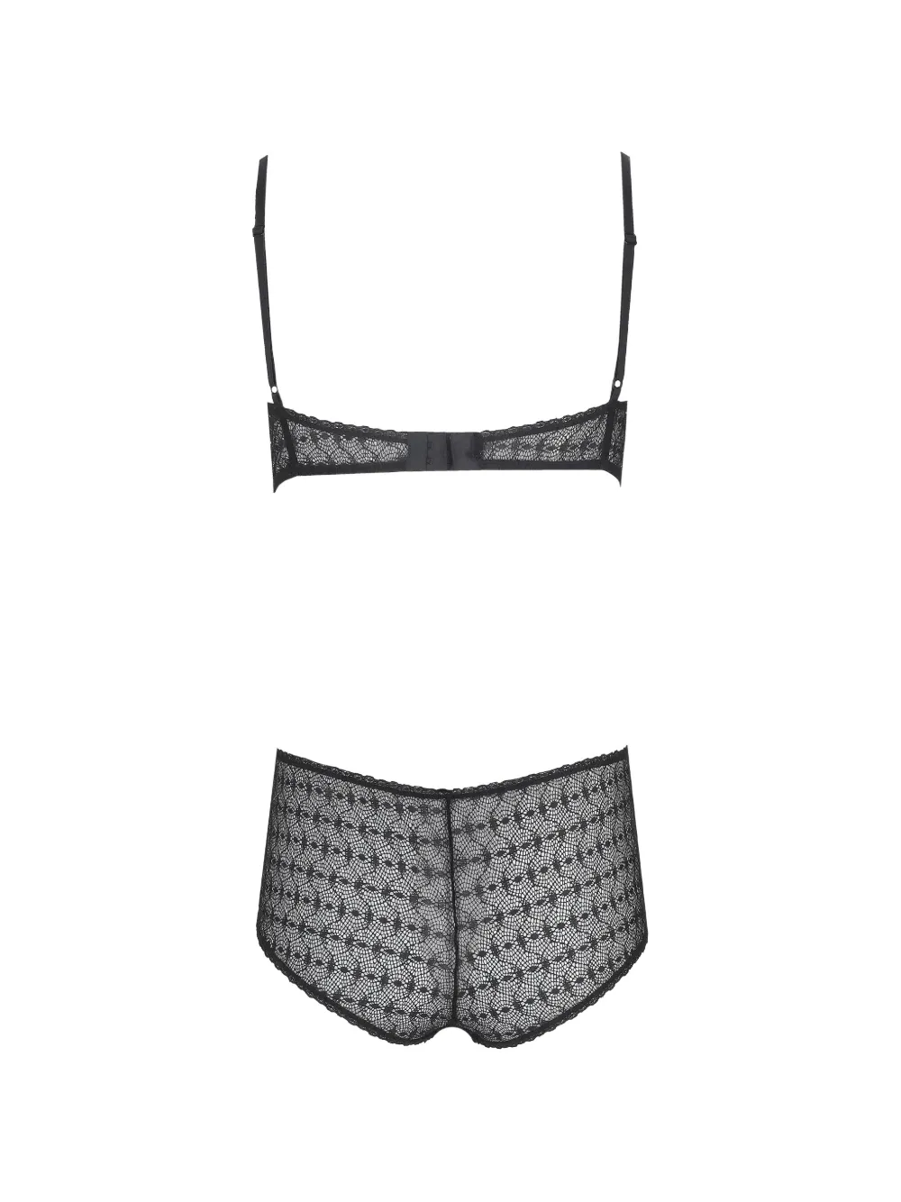 Laura Urbinati Culotte slip met kant Zwart