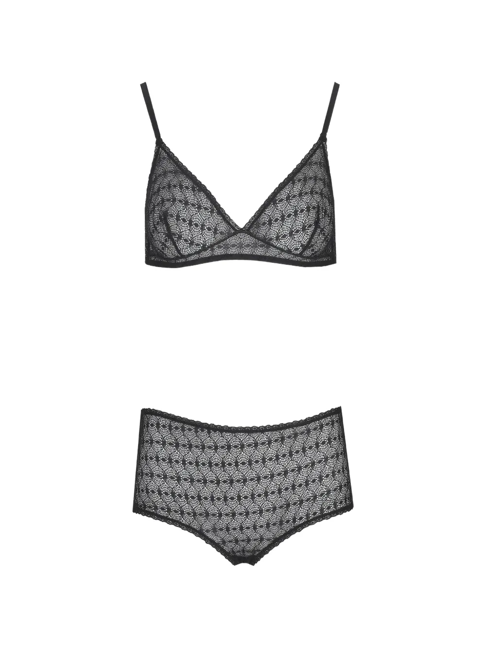 Laura Urbinati Culotte slip met kant Zwart