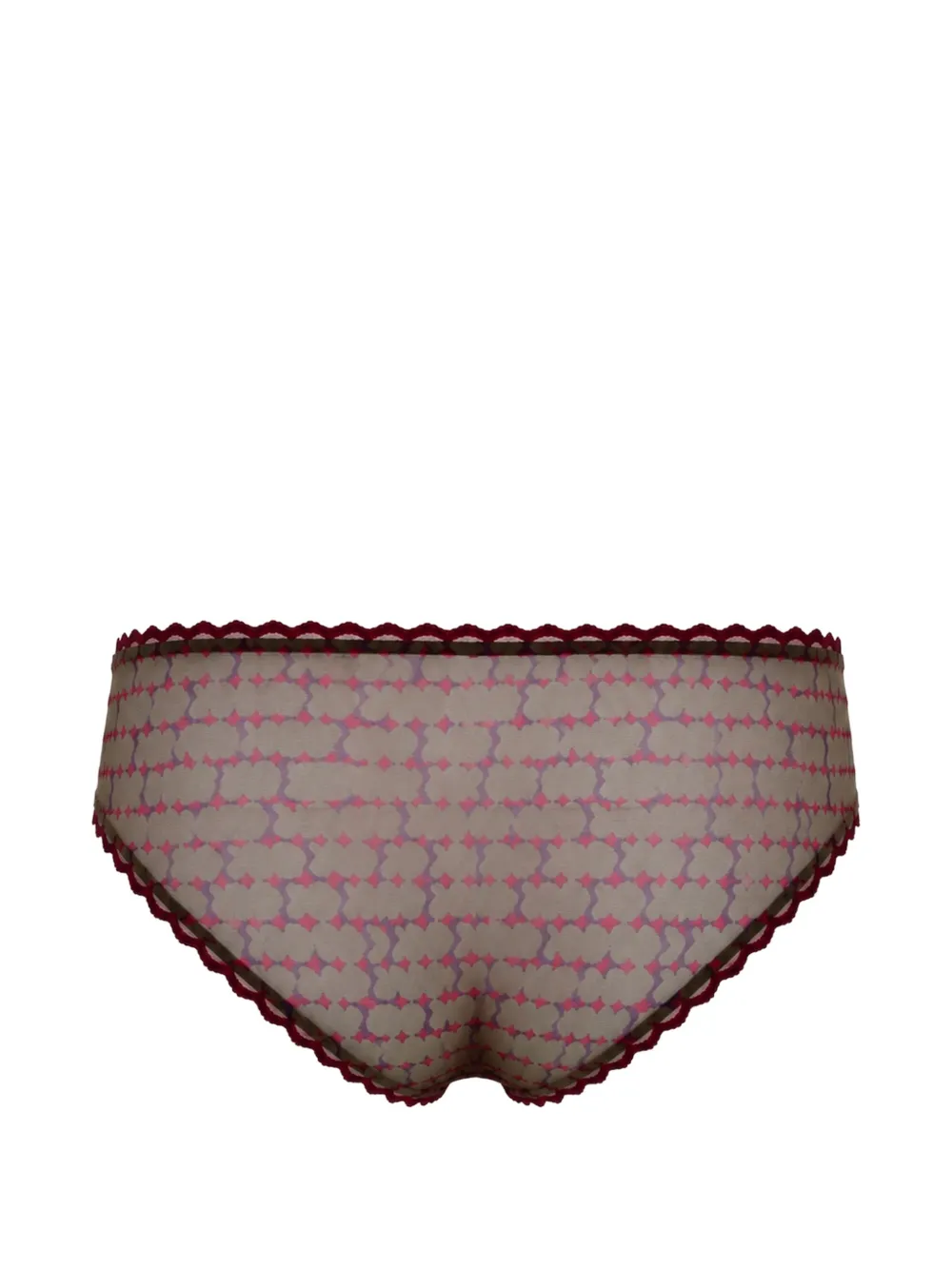 Laura Urbinati Slip met gewelfde afwerking en geometrische print Paars