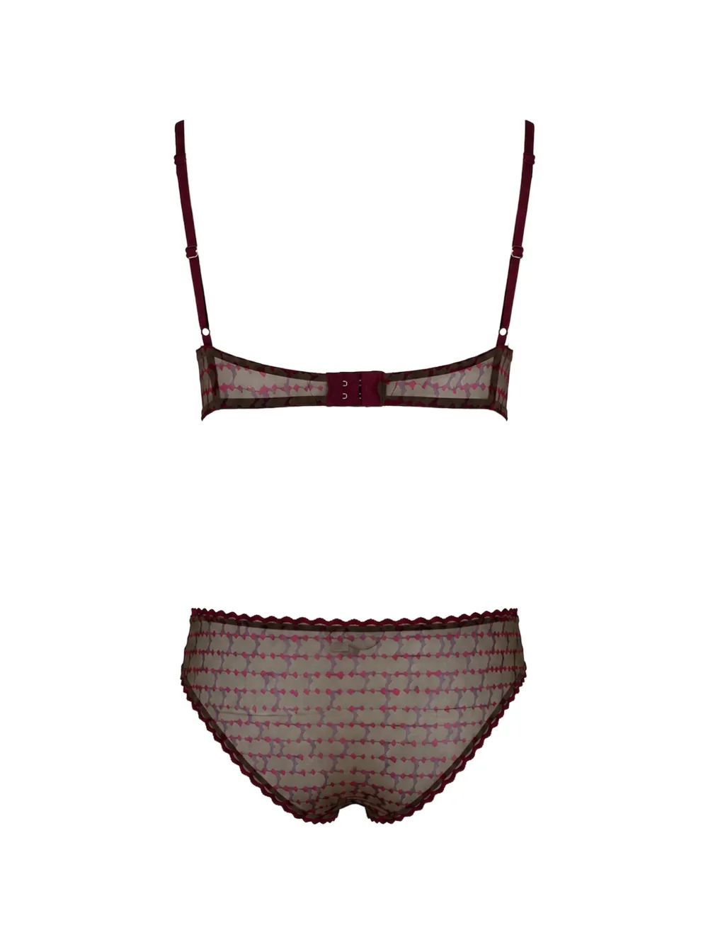 Laura Urbinati Slip met gewelfde afwerking en geometrische print Paars