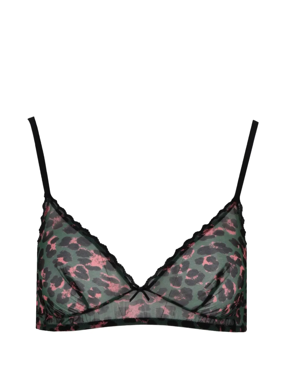 Laura Urbinati Bralette leopardata - Verde