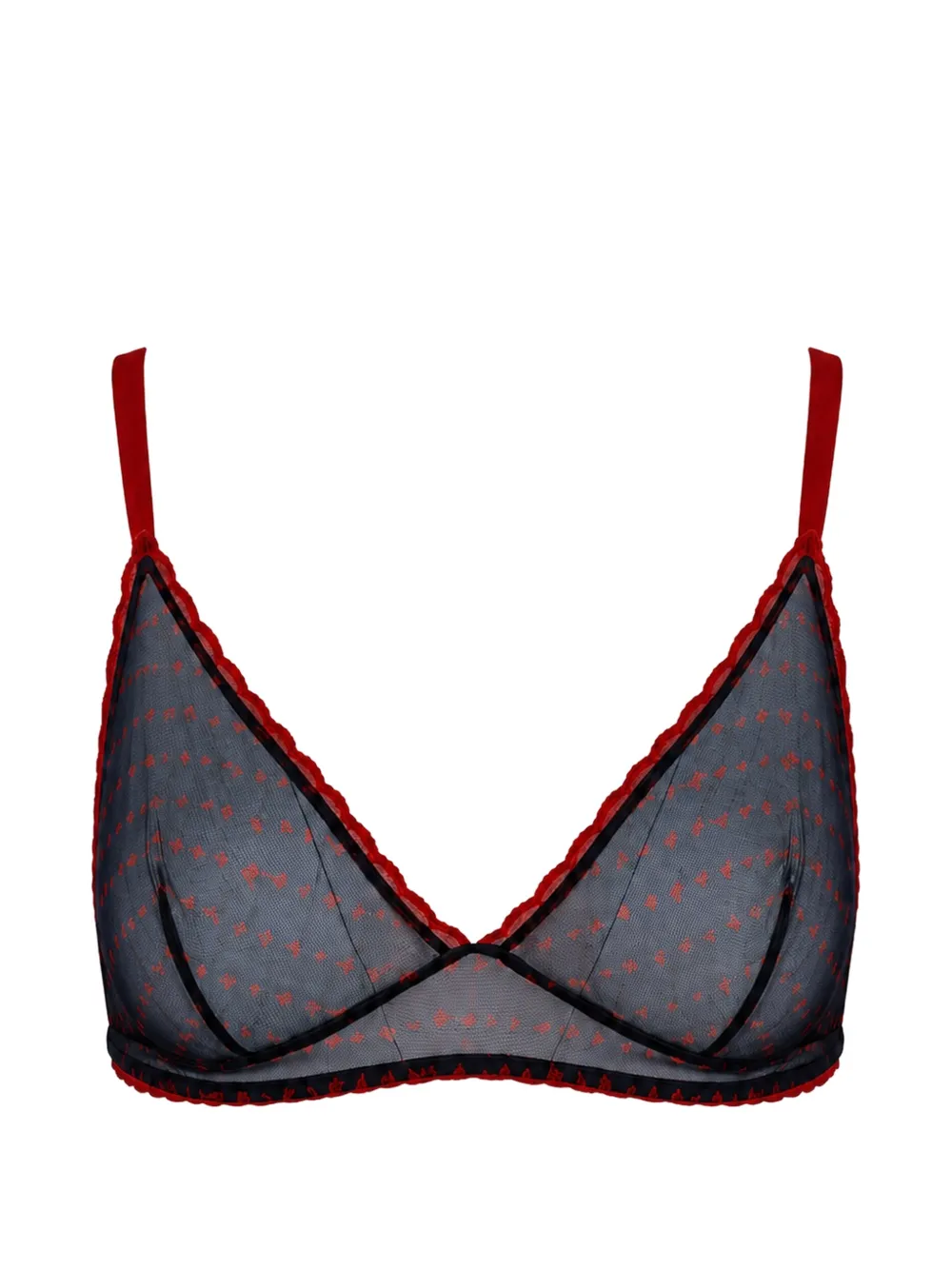 Laura Urbinati Reggiseno semi trasparente - Blu