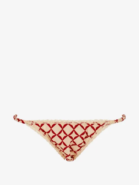 Laura Urbinati geometric-print lace-trim briefs