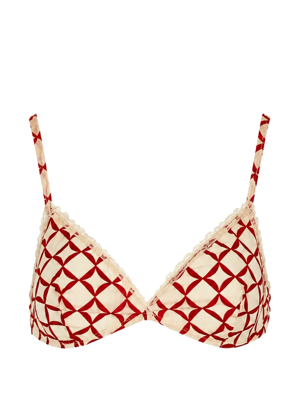 Laura Urbinati Reggiseno con stampa geometrica - Toni neutri