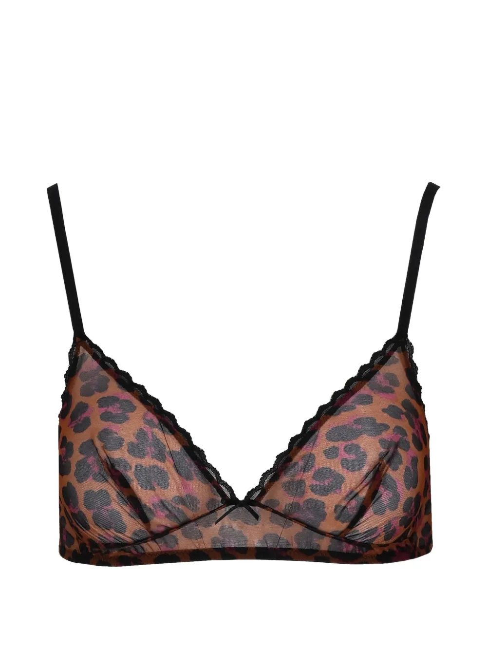 Laura Urbinati Bralette leopardata - Marrone