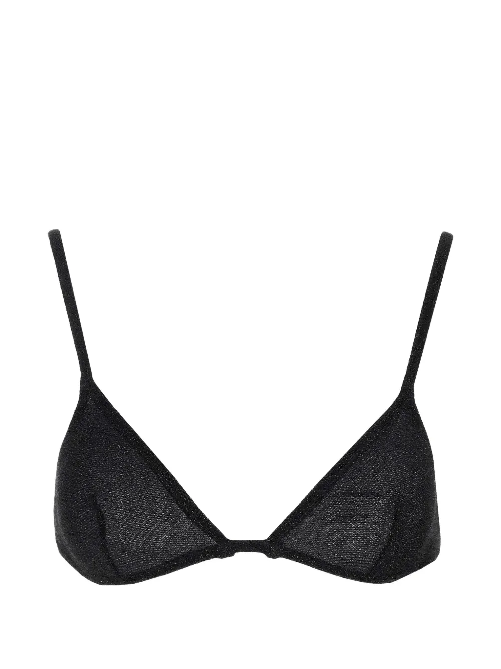 Laura Urbinati Reggiseno a triangolo con glitter - Nero
