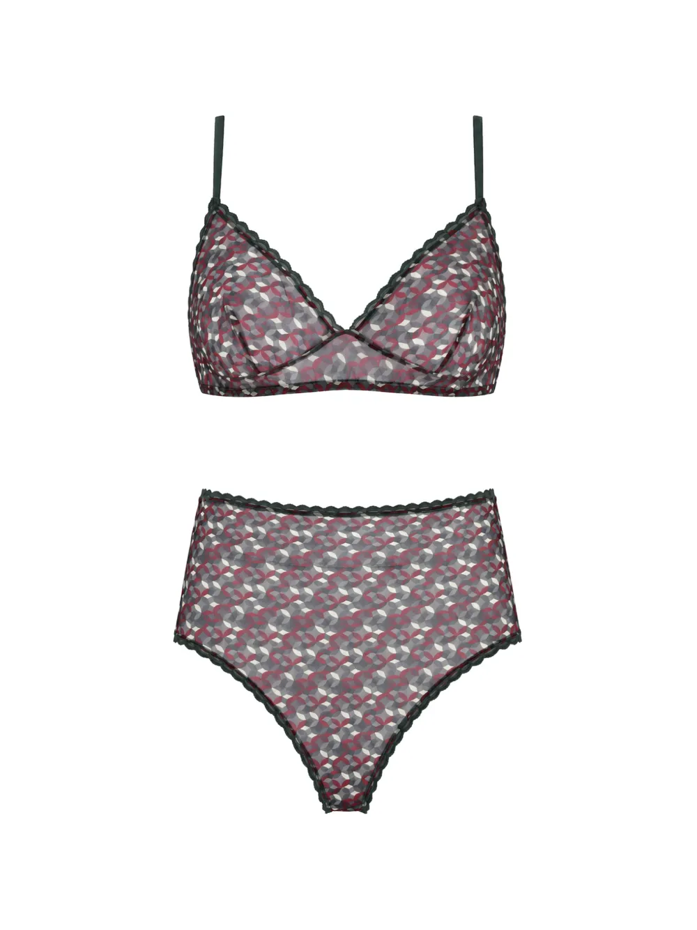 Laura Urbinati Slip con stampa geometrica - Grigio