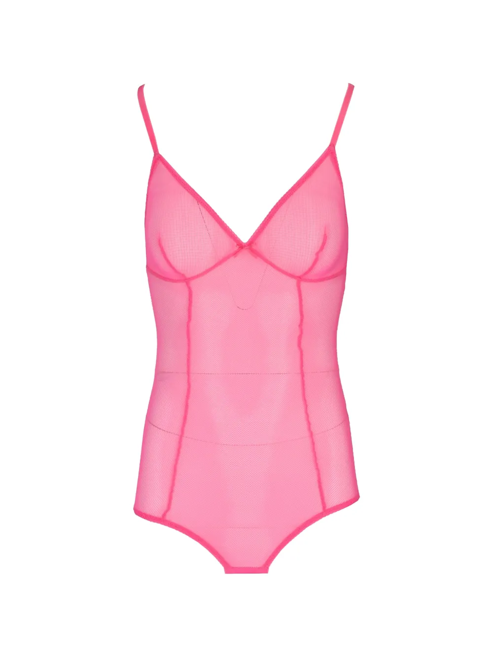 Laura Urbinati Body mit Netzeinsatz - Rosa