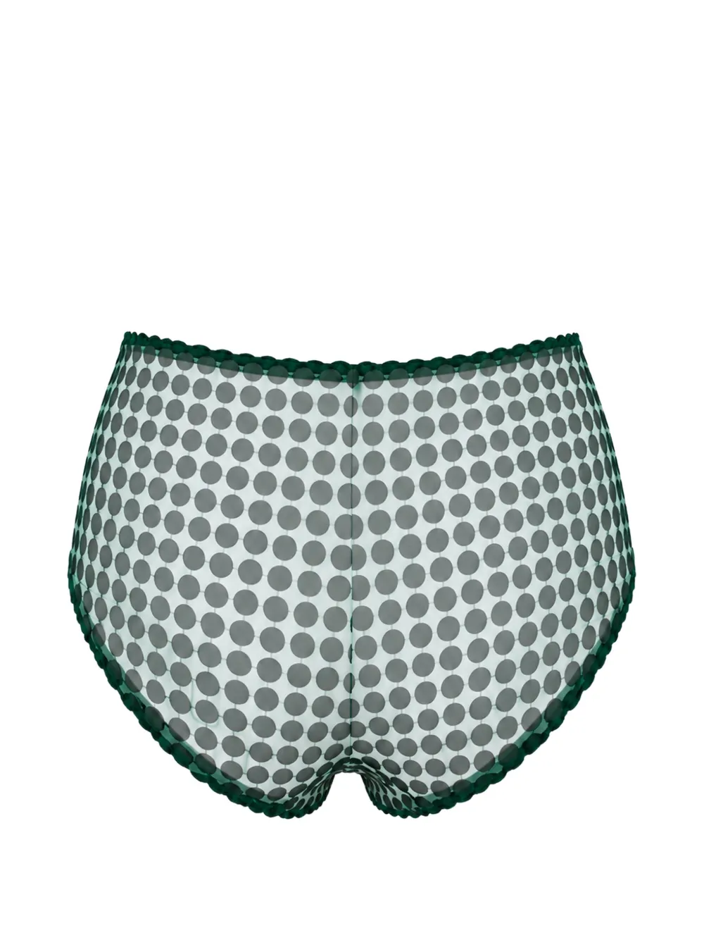 Laura Urbinati Tulen slip met stippen Groen