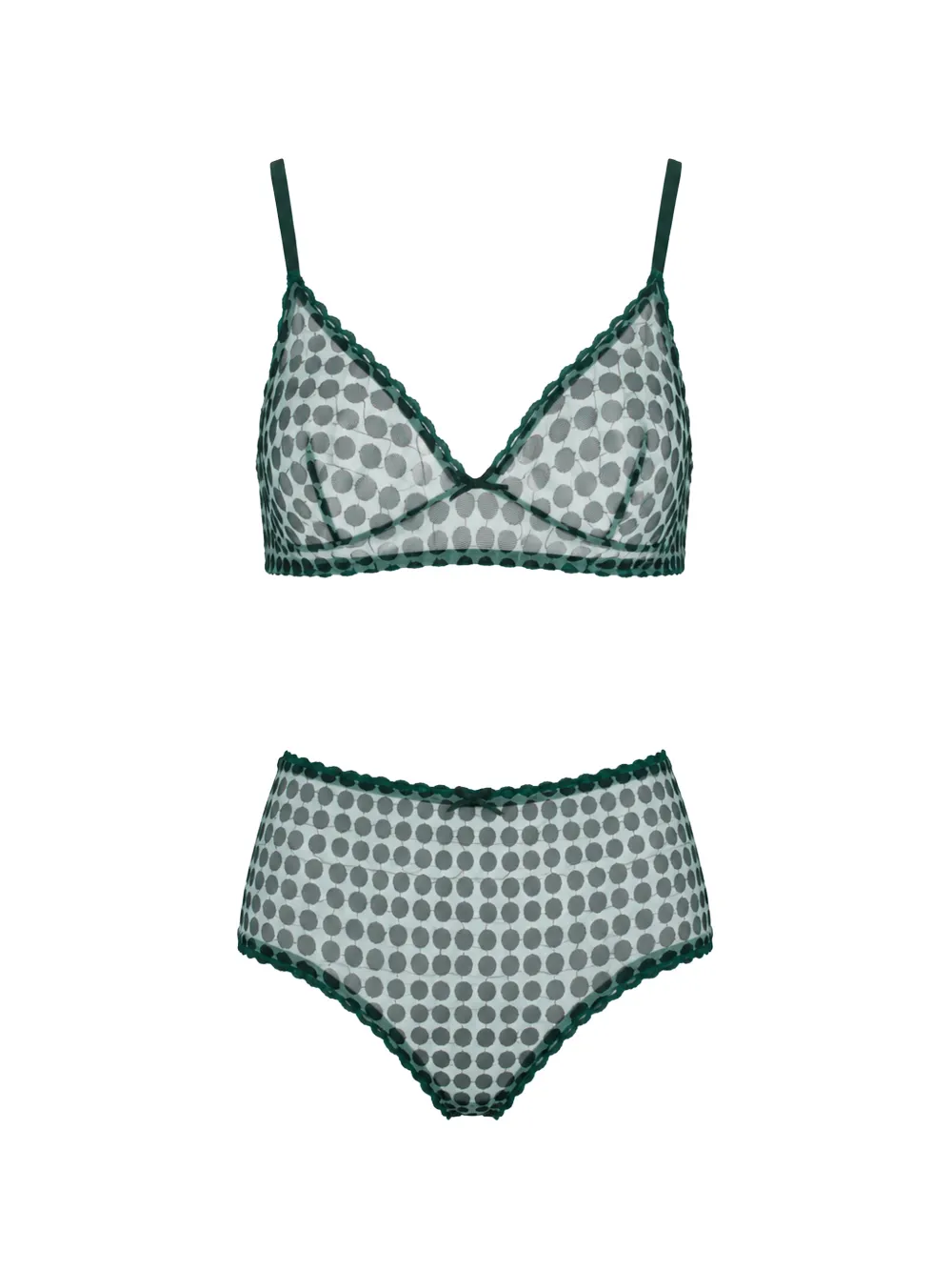 Laura Urbinati Slip a pois in tulle - Verde