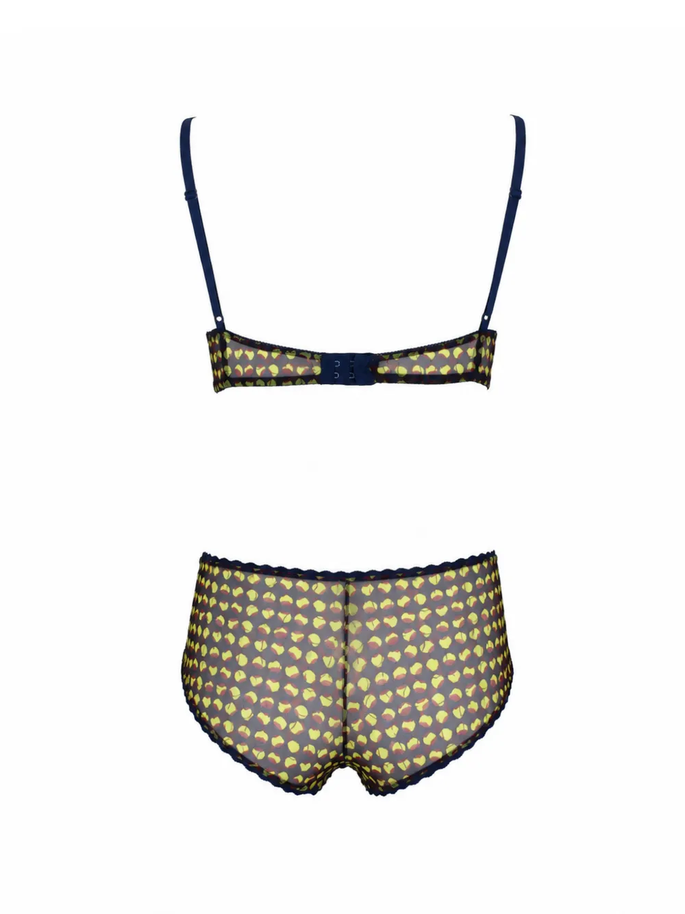 Laura Urbinati Tulen slip met geometrische print Blauw