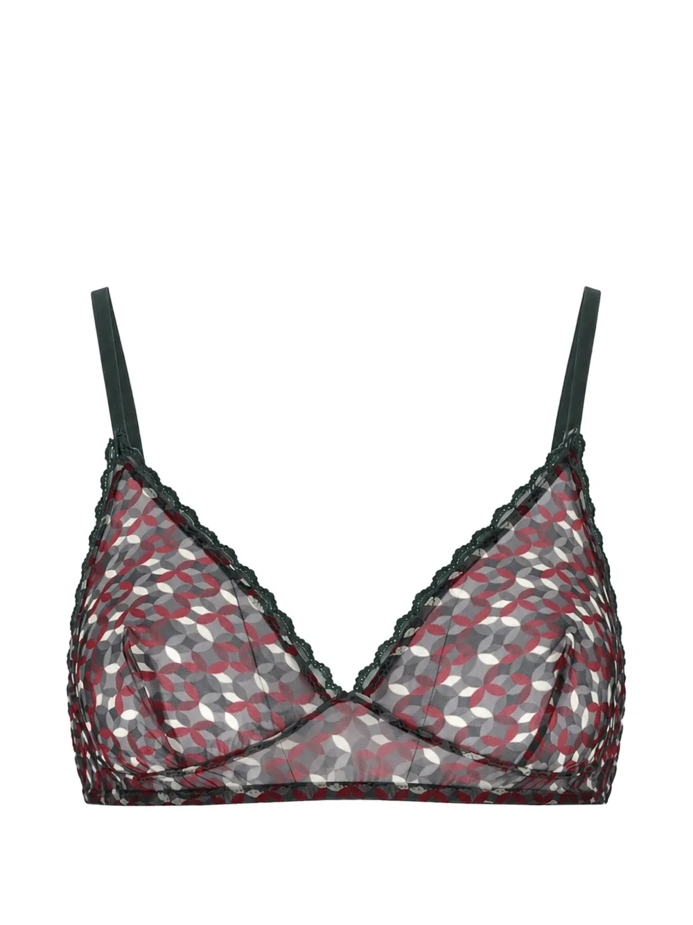 Laura Urbinati Reggiseno con stampa geometrica - Verde