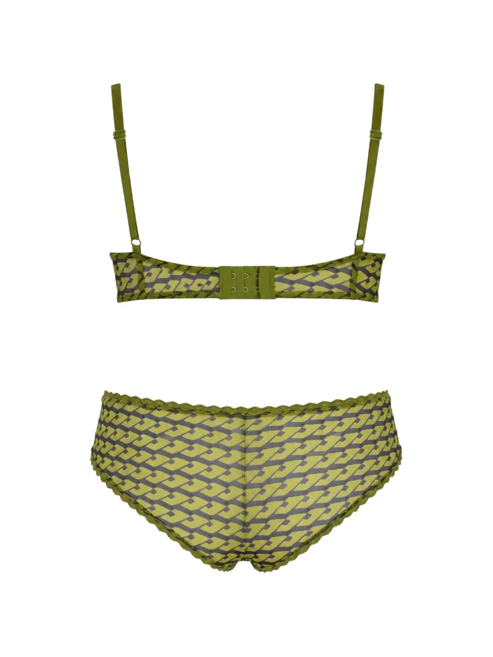 Laura Urbinati Slip met geometrische print Groen