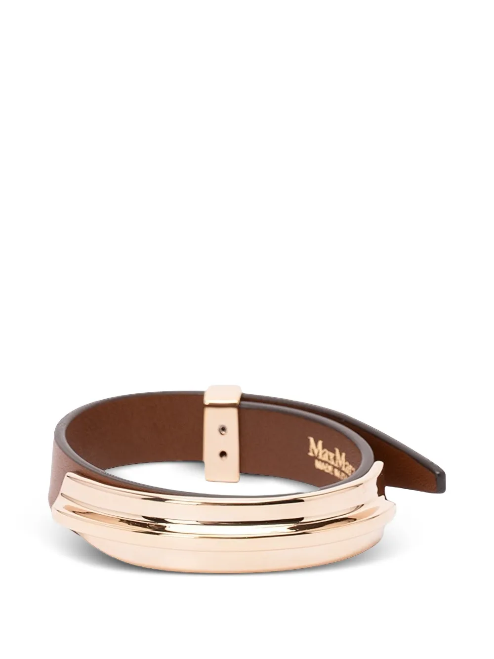 Max Mara Agiate leather bracelet - Oro