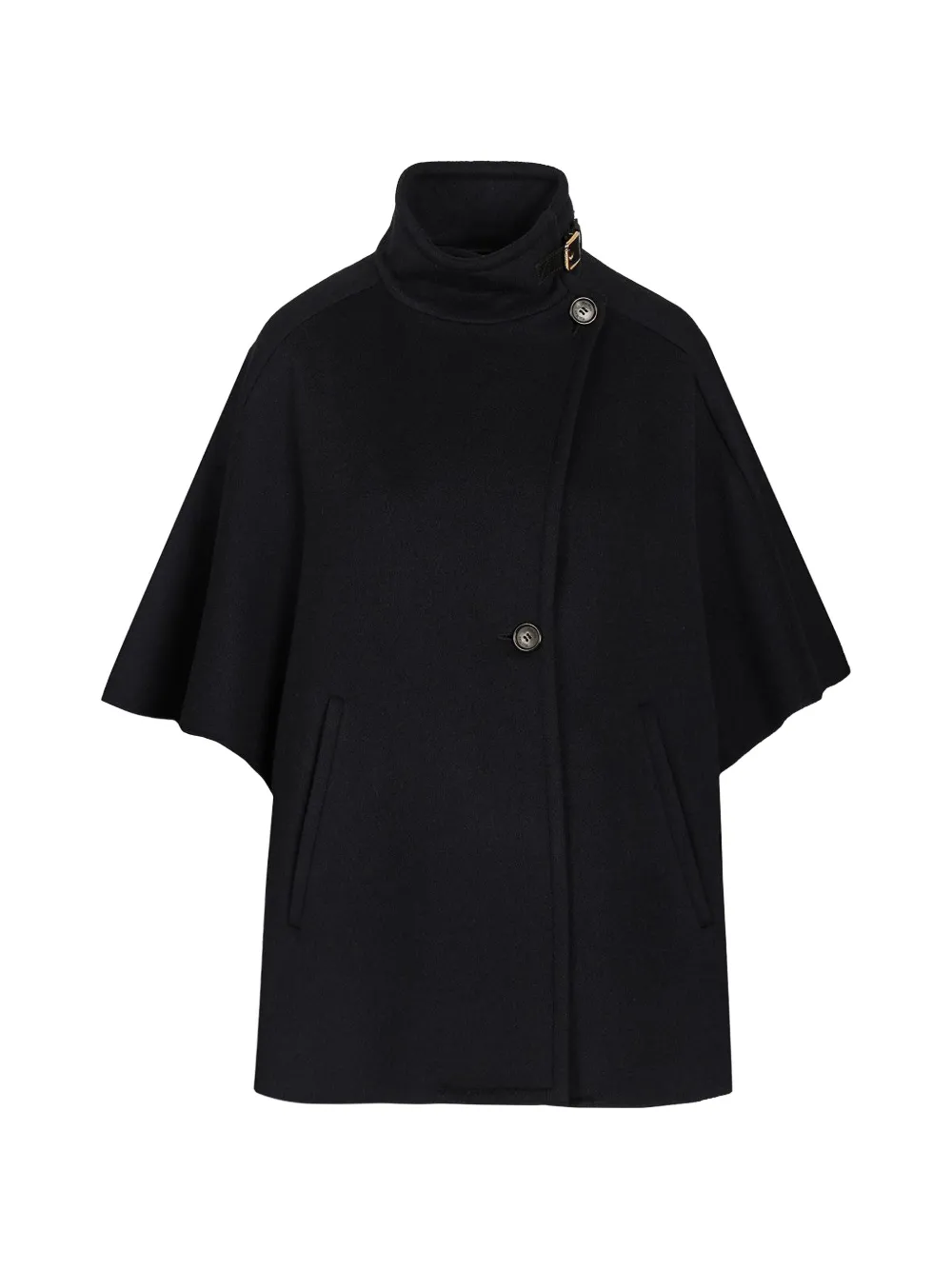 Max Mara buckle-detail cape - Blue