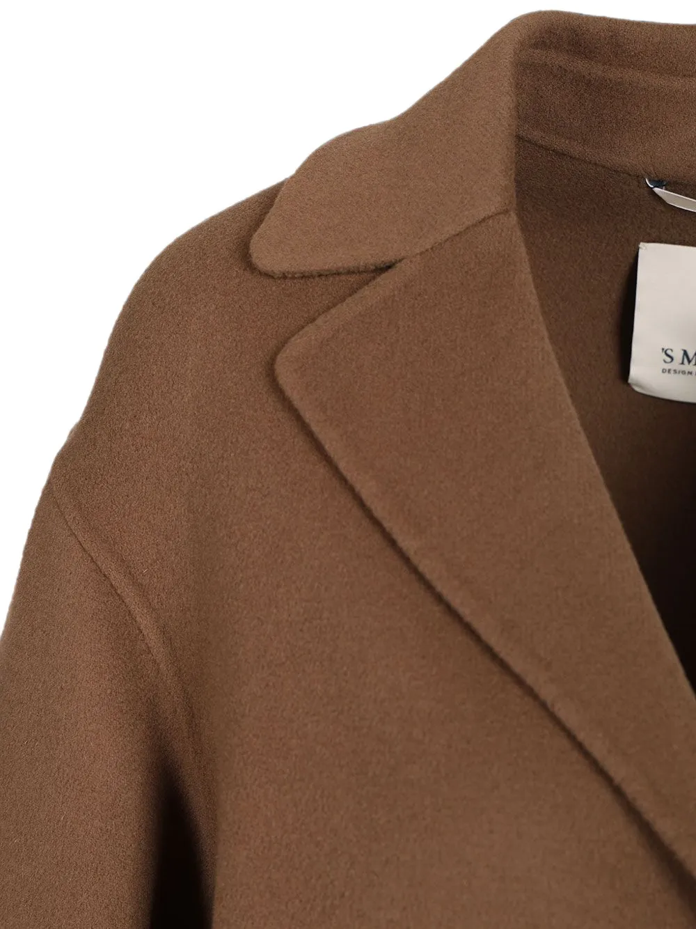 'S Max Mara Wollen jack met enkele rij knopen en V-hals Bruin