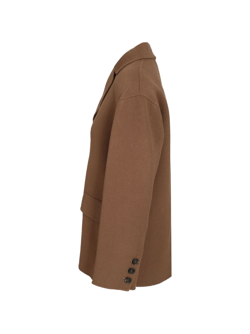 'S Max Mara Wollen jack met enkele rij knopen en V-hals Bruin