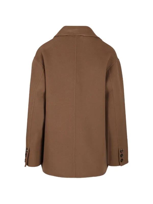 S Max Mara Vネック ウールシングルジャケット | ブラウン | FARFETCH JP
